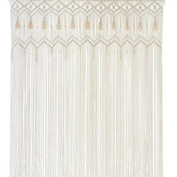 Urban Outfitters Handmade Boho Large Woven Macrame Wall Hanging Curtain - Picture 7 of 7